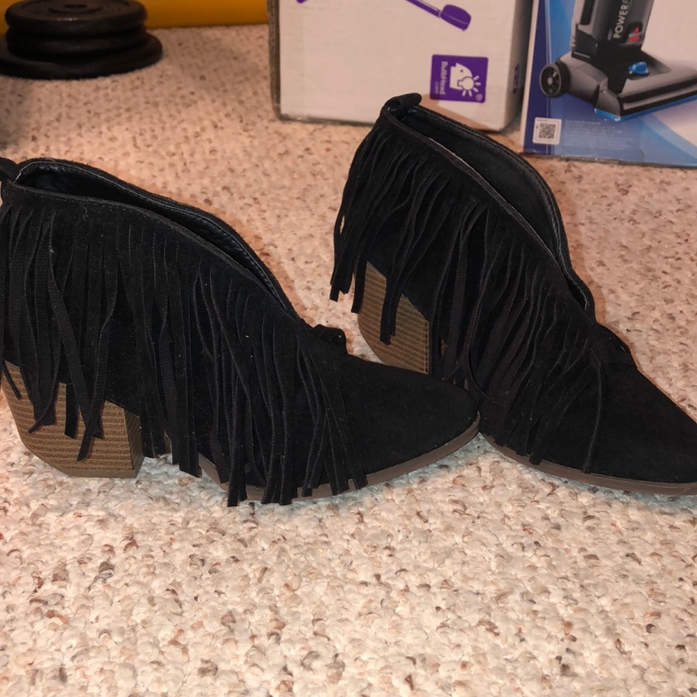 Black suede